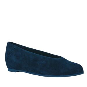 Eileen Fisher Una Women's Navy Blue Suede Ballet Flats Size 8.5
